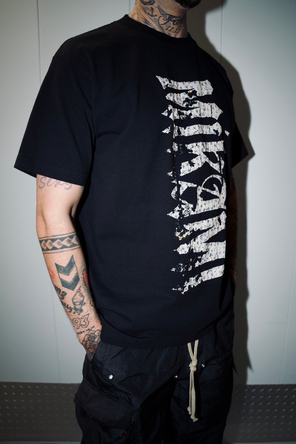 THE VERTICAL SHARD TEE.   FEATURING GENUINE SWAROVSKI® CRYSTALS