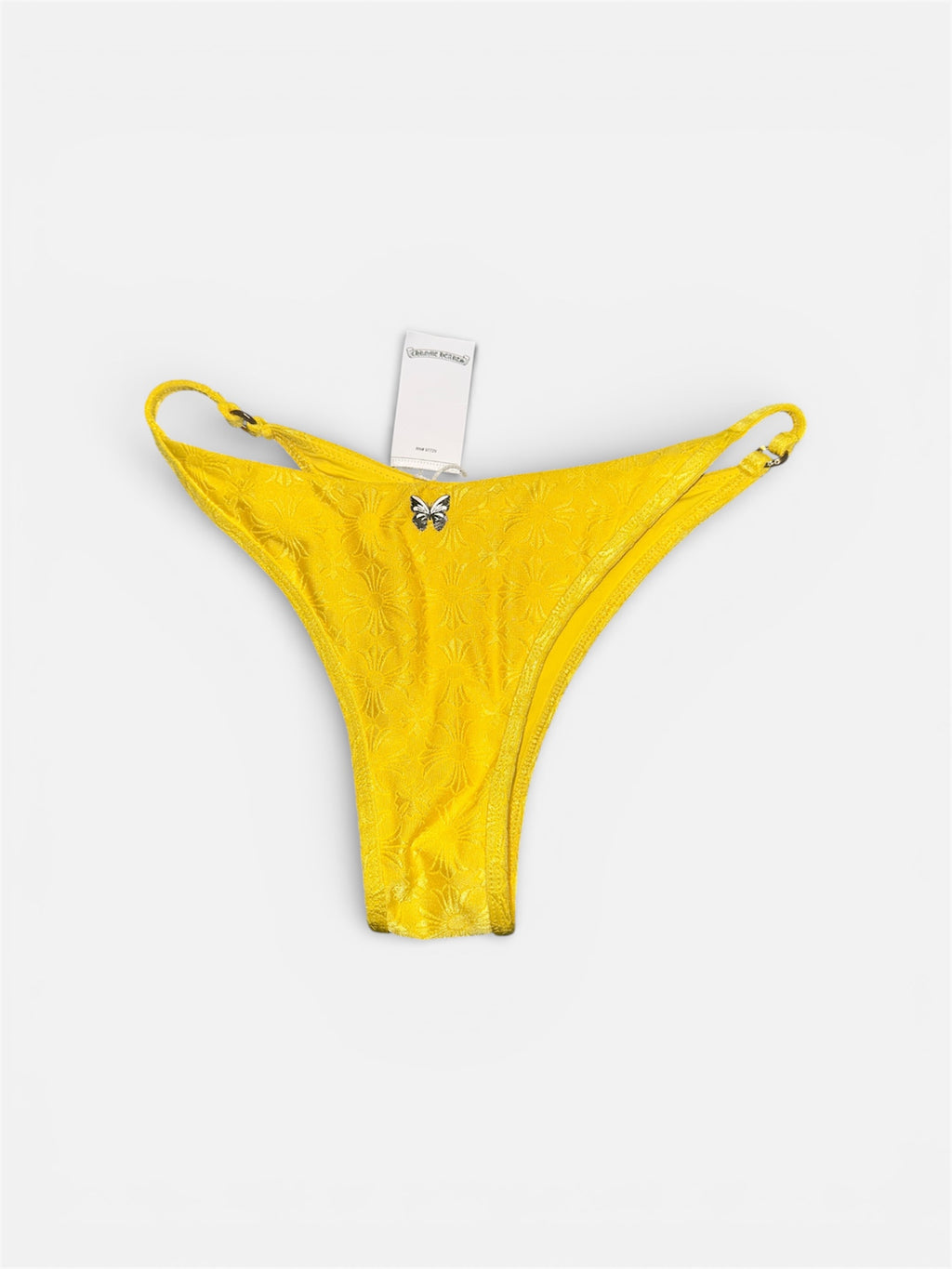 Chrome Hearts Yellow Jacquard Triangle Bikini – Size Small