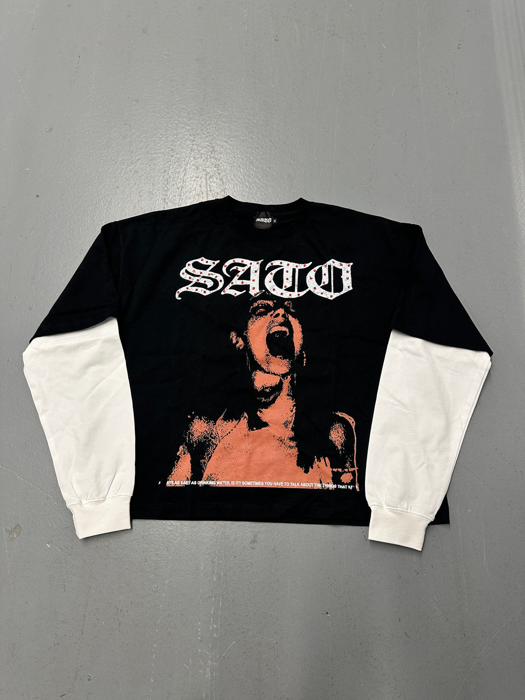 SATO Grunge Long Sleeve - Black/White