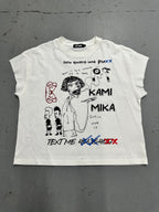 The Mikami “Text Me” Crop Tee – Limited Art Drop