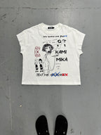 The Mikami “Text Me” Crop Tee – Limited Art Drop
