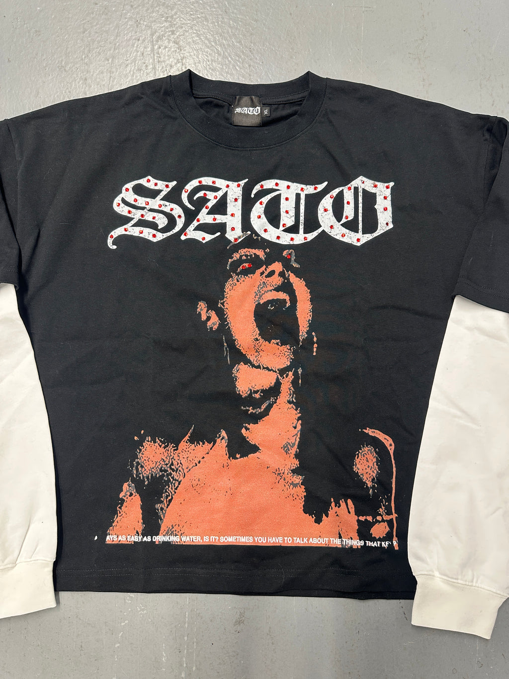 SATO Grunge Long Sleeve - Black/White