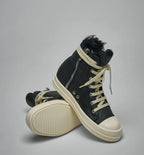 RICK OWENS
High Top Zebra Shearling Ramones Sneakers