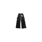Mixed Emotion Wide-Leg Cargo Pants – Black