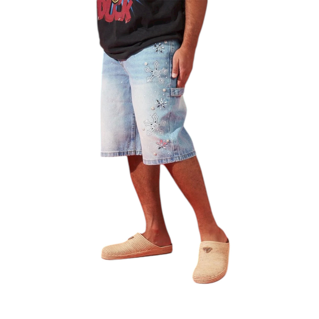 Reward Ice Stone Denim Shorts – Blue