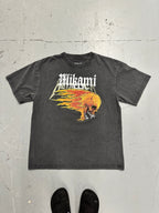 Mi Kami “Flaming Skull” Rhinestone Tee