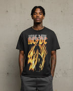Mi Kami × AC/DC Flames Tee (1 of 1 Hand-Embellished, Size XL / Fits L)
