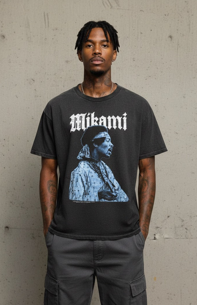 Mi Kami – Blues Legacy Rhinestone Tee (Size L)