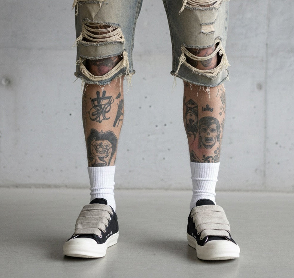 Rick Owens DRKSHDW Low Sneakers – Black & Milk