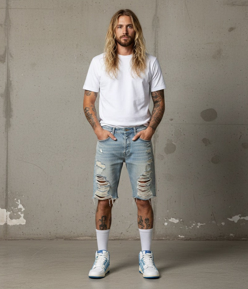 Amiri Skel-Top High "Blue Bandana" – Size 40