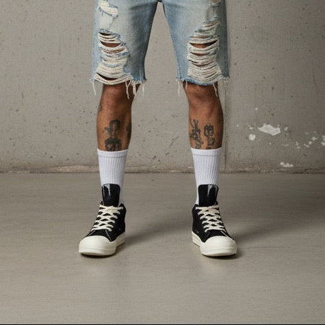 Rick Owens DRKSHDW Mule Denim “Black & Milk”