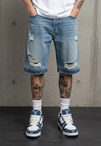 Louis Vuitton Trainer Low White Blue Monogram Denim EU39/US7 ✅