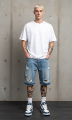 Louis Vuitton Trainer Low White Blue Monogram Denim EU39/US7 ✅