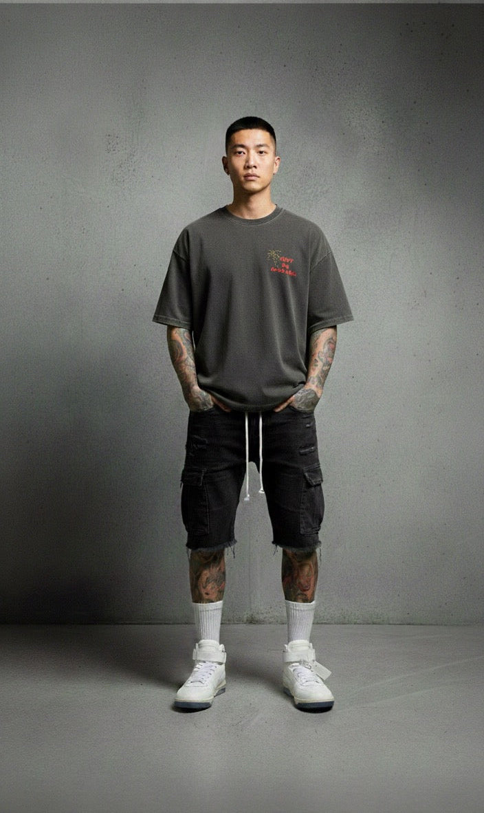 Cuir de la Liberté Palm Studded Tee – Black (XL)