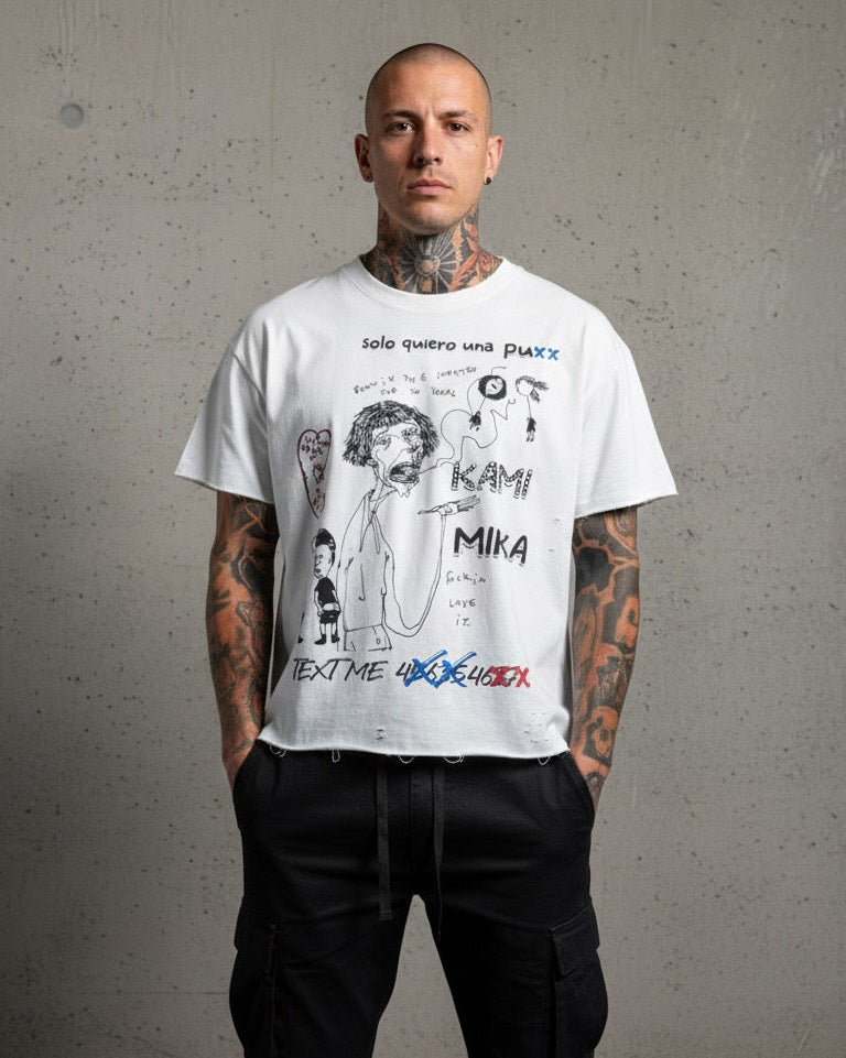 The Mikami “Text Me” Crop Tee – Limited Art Drop
