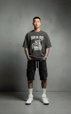 Cuir de la Liberté "Nobody Rides for Free" Tee Sz-L