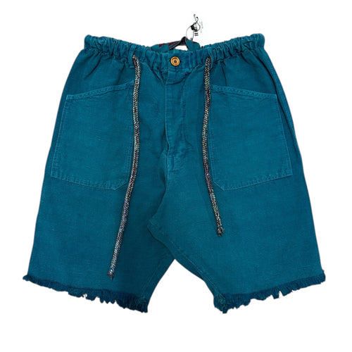 Dr Collectors Raw Hem Shorts – Teal