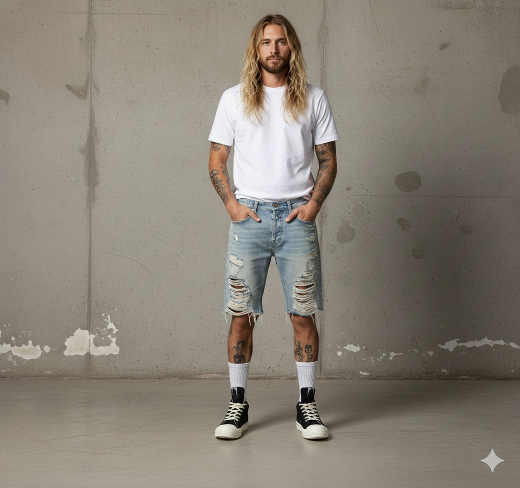 Rick Owens DRKSHDW Mule Denim “Black & Milk”