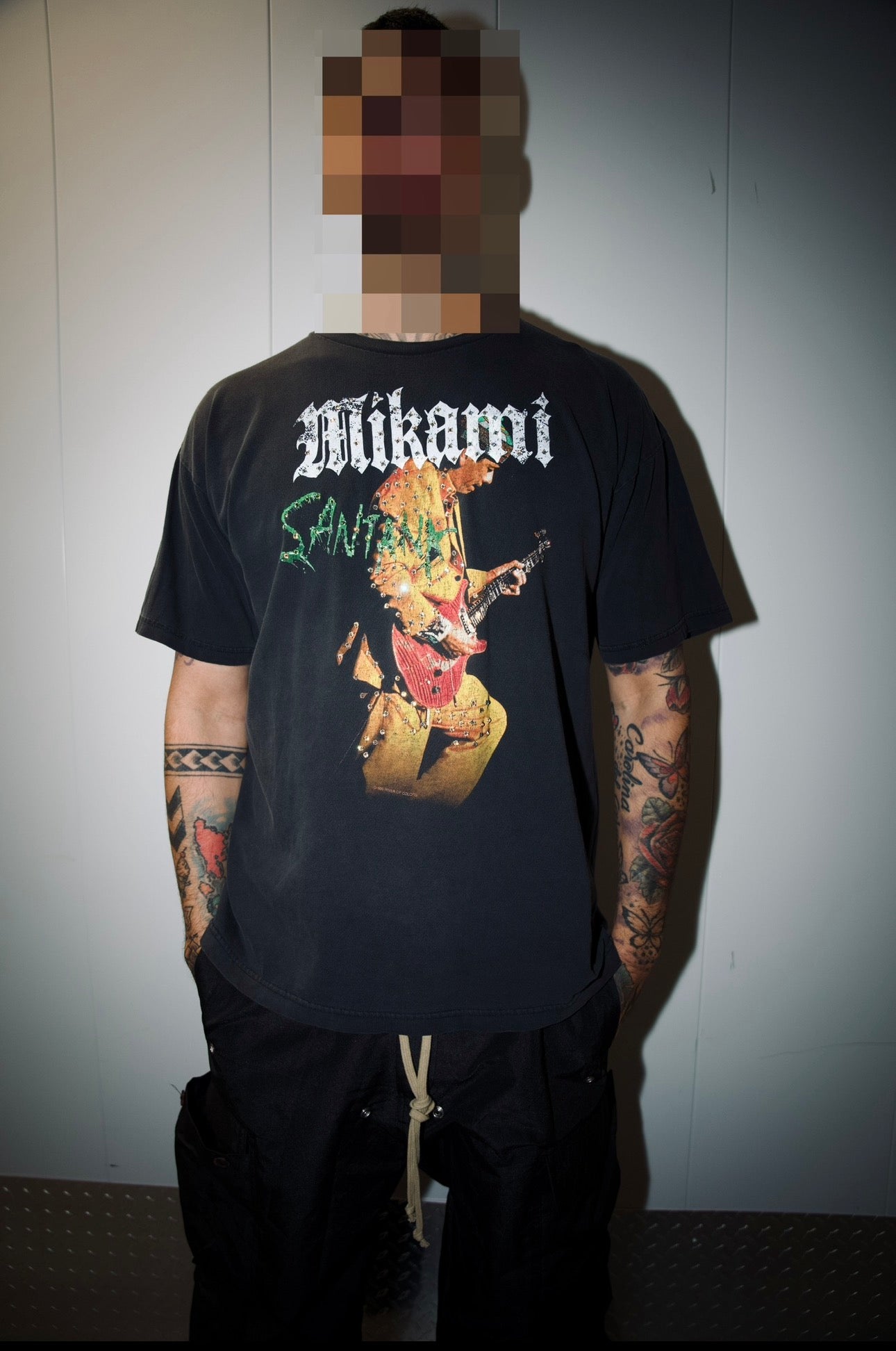 MIKAMI × Santana — One-of-One Crystal Tee XL