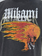 Mi Kami “Flaming Skull” Rhinestone Tee