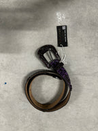 B.B. Simon Crystal Belt "Purple Croc"