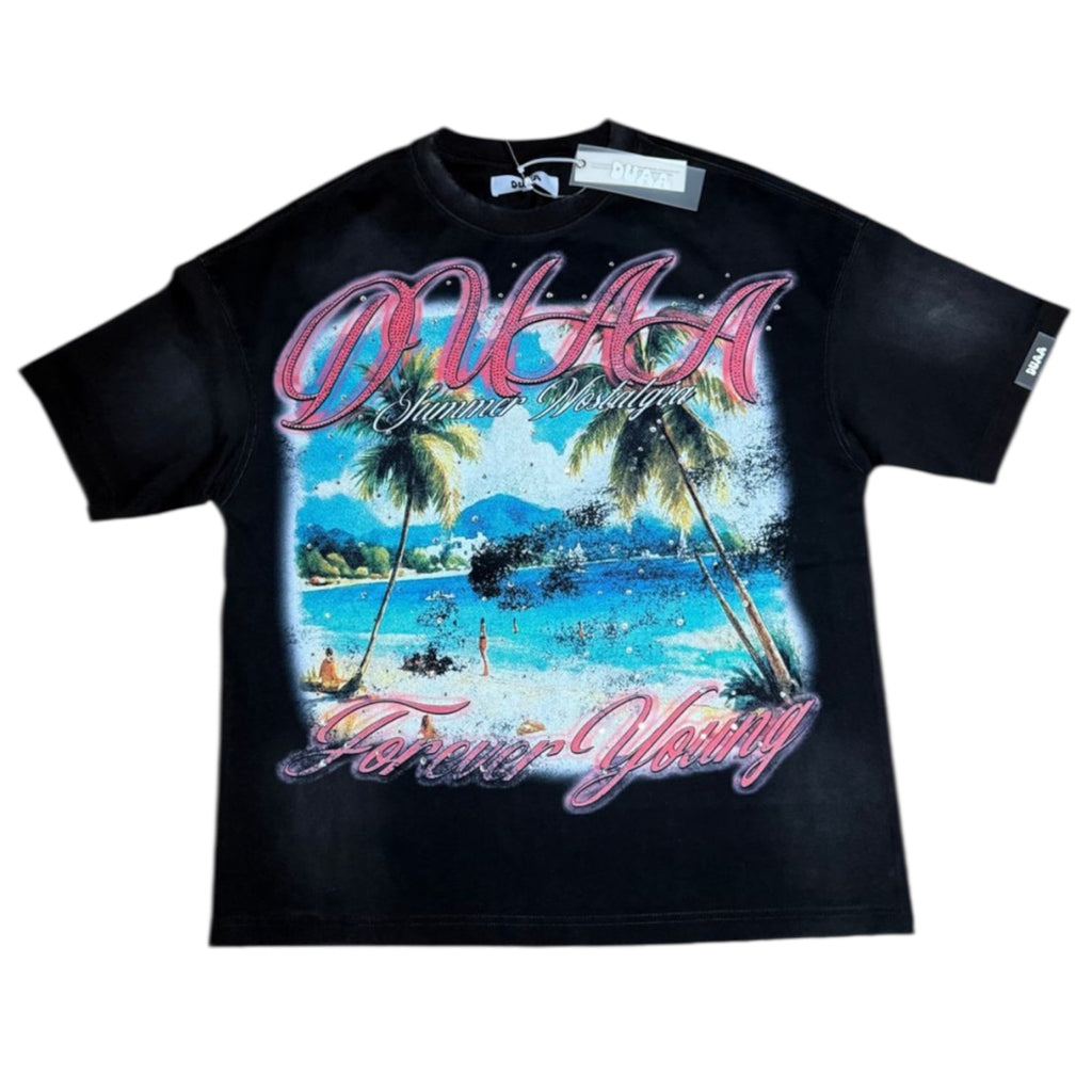 Glory Black Rhinestone Tee – Forever Young