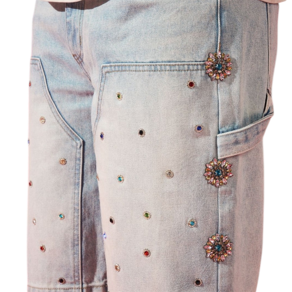 Impressive Carpenter Stone Denim Shorts – Blue