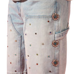 Impressive Carpenter Stone Denim Shorts – Blue
